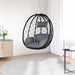 Hangende ei-stoel Antraciet 91,5 x 54,5 x 107 cm poly rattan