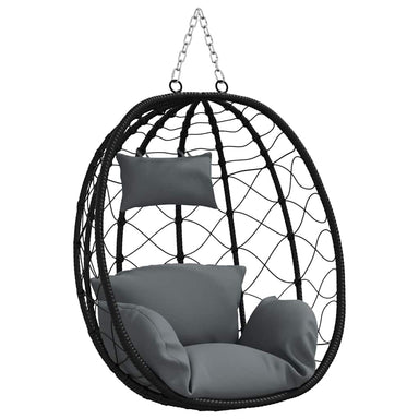 Hangende ei-stoel Antraciet 91,5 x 54,5 x 107 cm poly rattan