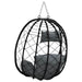 Hangende ei-stoel Antraciet 91,5 x 54,5 x 107 cm poly rattan