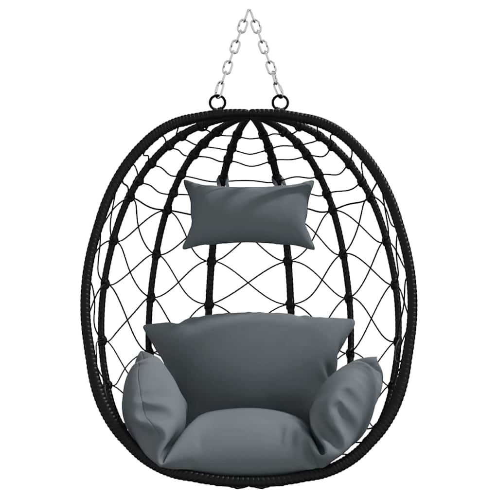 Hangende ei-stoel Antraciet 91,5 x 54,5 x 107 cm poly rattan