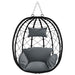 Hangende ei-stoel Antraciet 91,5 x 54,5 x 107 cm poly rattan