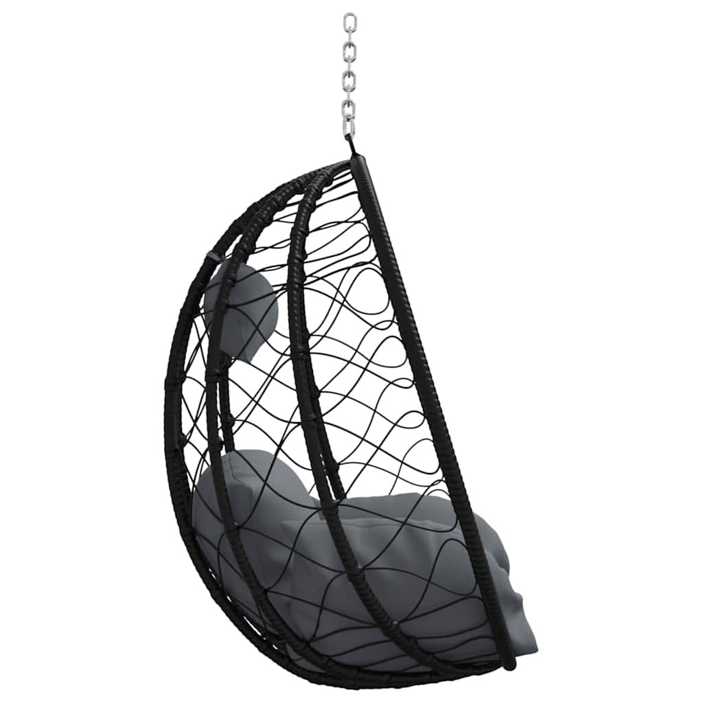 Hangende ei-stoel Antraciet 91,5 x 54,5 x 107 cm poly rattan