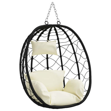 Hangende ei-stoel Crèmewit 91,5 x 54,5 x 107 cm poly rattan