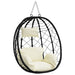 Hangende ei-stoel Crèmewit 91,5 x 54,5 x 107 cm poly rattan