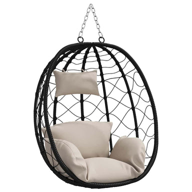 Hangende ei-stoel Taupe 91,5 x 54,5 x 107 cm poly rattan