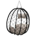 Hangende ei-stoel Taupe 91,5 x 54,5 x 107 cm poly rattan