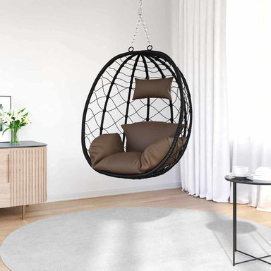 Hangende ei-stoel Koffiebruin 91,5 x 54,5 x 107 cm poly rattan