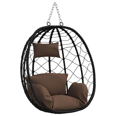 Hangende ei-stoel Koffiebruin 91,5 x 54,5 x 107 cm poly rattan
