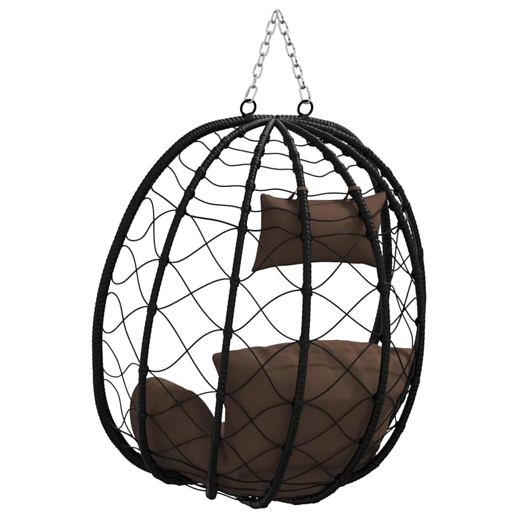 Hangende ei-stoel Koffiebruin 91,5 x 54,5 x 107 cm poly rattan