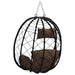 Hangende ei-stoel Koffiebruin 91,5 x 54,5 x 107 cm poly rattan