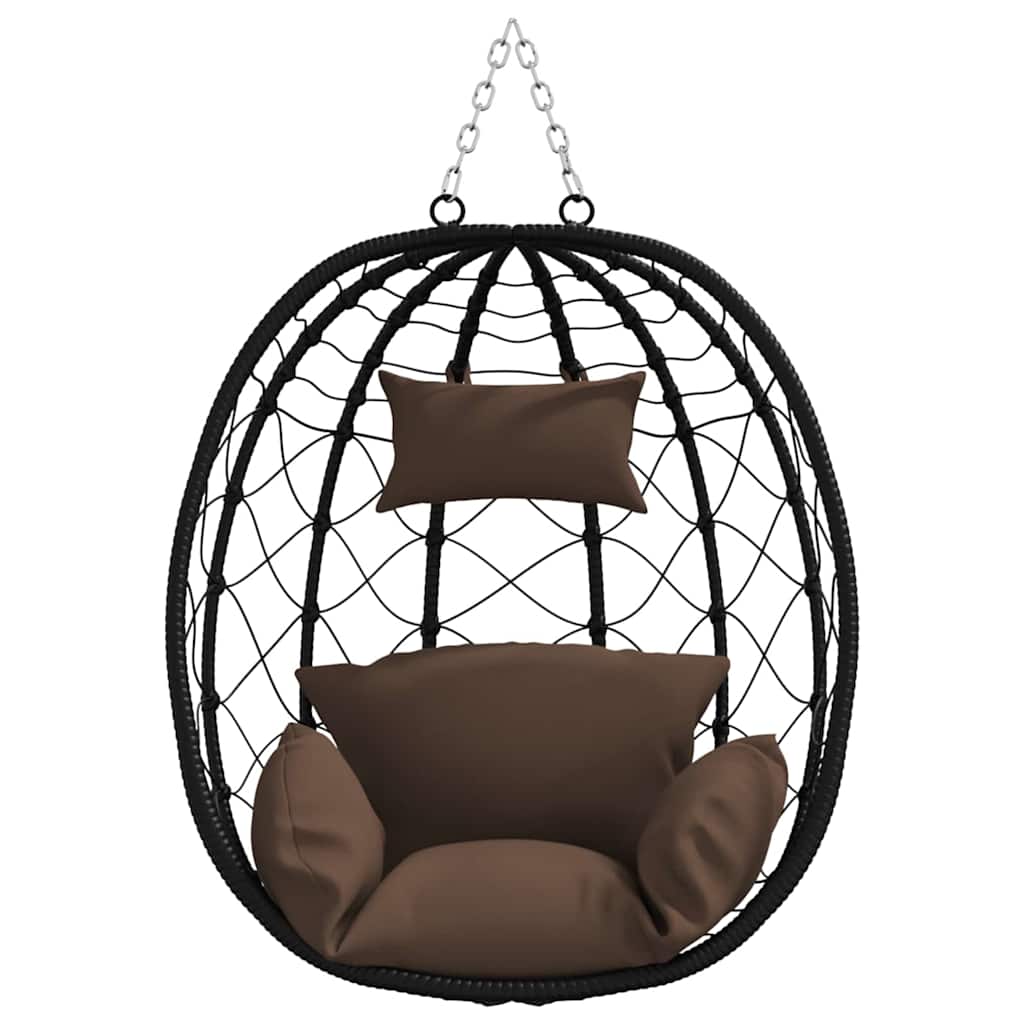 Hangende ei-stoel Koffiebruin 91,5 x 54,5 x 107 cm poly rattan