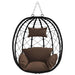 Hangende ei-stoel Koffiebruin 91,5 x 54,5 x 107 cm poly rattan