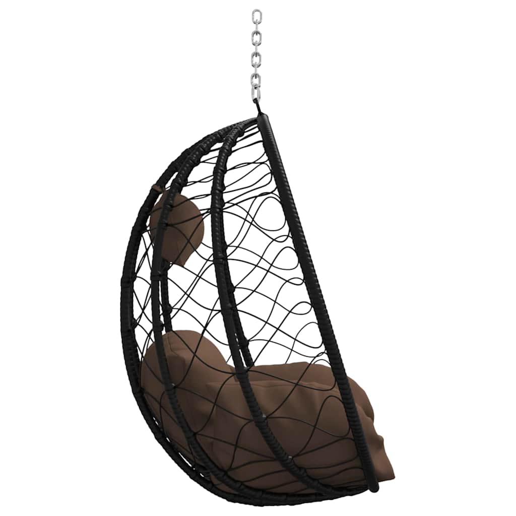 Hangende ei-stoel Koffiebruin 91,5 x 54,5 x 107 cm poly rattan