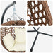 Hangende ei-stoel Licht crème 104 x 100 x 191 cm poly rattan