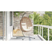 Hangende ei-stoel Licht crème 104 x 100 x 191 cm poly rattan