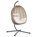 Hangende ei-stoel Licht crème 104 x 100 x 191 cm poly rattan