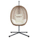 Hangende ei-stoel Licht crème 104 x 100 x 191 cm poly rattan