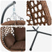 Hangende ei-stoel Koffiebruin 104 x 100 x 191 cm poly rattan