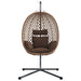 Hangende ei-stoel Koffiebruin 104 x 100 x 191 cm poly rattan