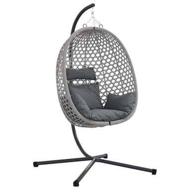 Hangende ei-stoel Antraciet en grijs 104 x 100 x 191 cm