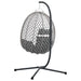 Hangende ei-stoel Antraciet en grijs 104 x 100 x 191 cm