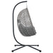 Hangende ei-stoel Antraciet en grijs 104 x 100 x 191 cm