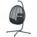 Hangende ei-stoel Antraciet en zwart 104 x 100 x 191 cm