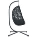 Hangende ei-stoel Antraciet en zwart 104 x 100 x 191 cm