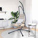 Hangende ei-stoel Taupe 94 x 107 x 196,5 cm Staal