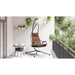 Hangende ei-stoel Koffiebruin 94 x 107 x 196,5 cm Staal