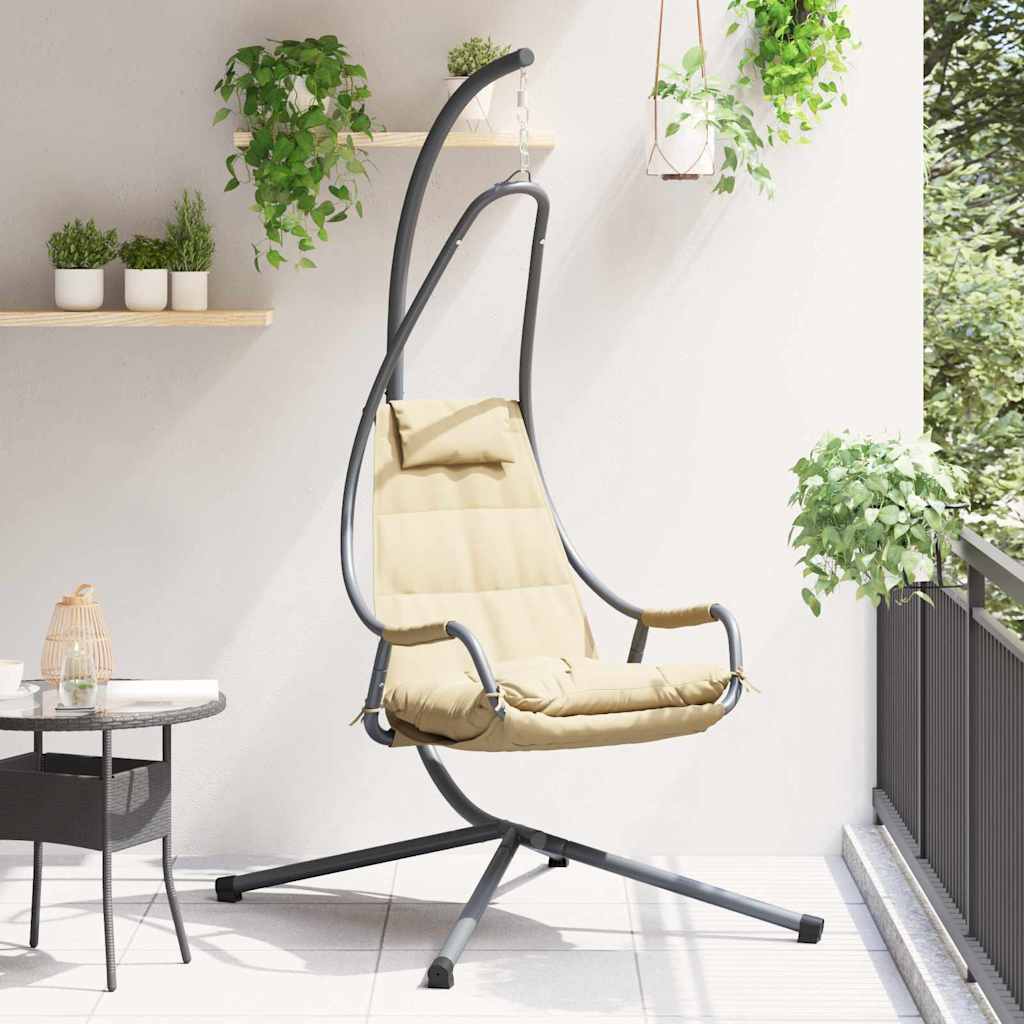 Hangende ei-stoel Beige 94 x 107 x 196,5 cm Staal