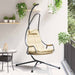 Hangende ei-stoel Beige 94 x 107 x 196,5 cm Staal