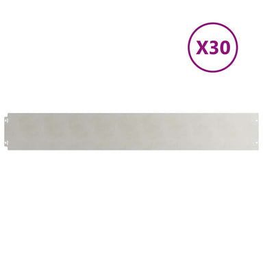 Graskanten 30 st 15x103 cm roestvrij staal