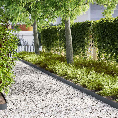Tuinrand 10 st 100 x 0,05 x 15 cm Koudgewalst staal Antraciet