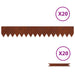 Tuinrand 20 st 100 x 0,05 x 15 cm weervast staal Roestig