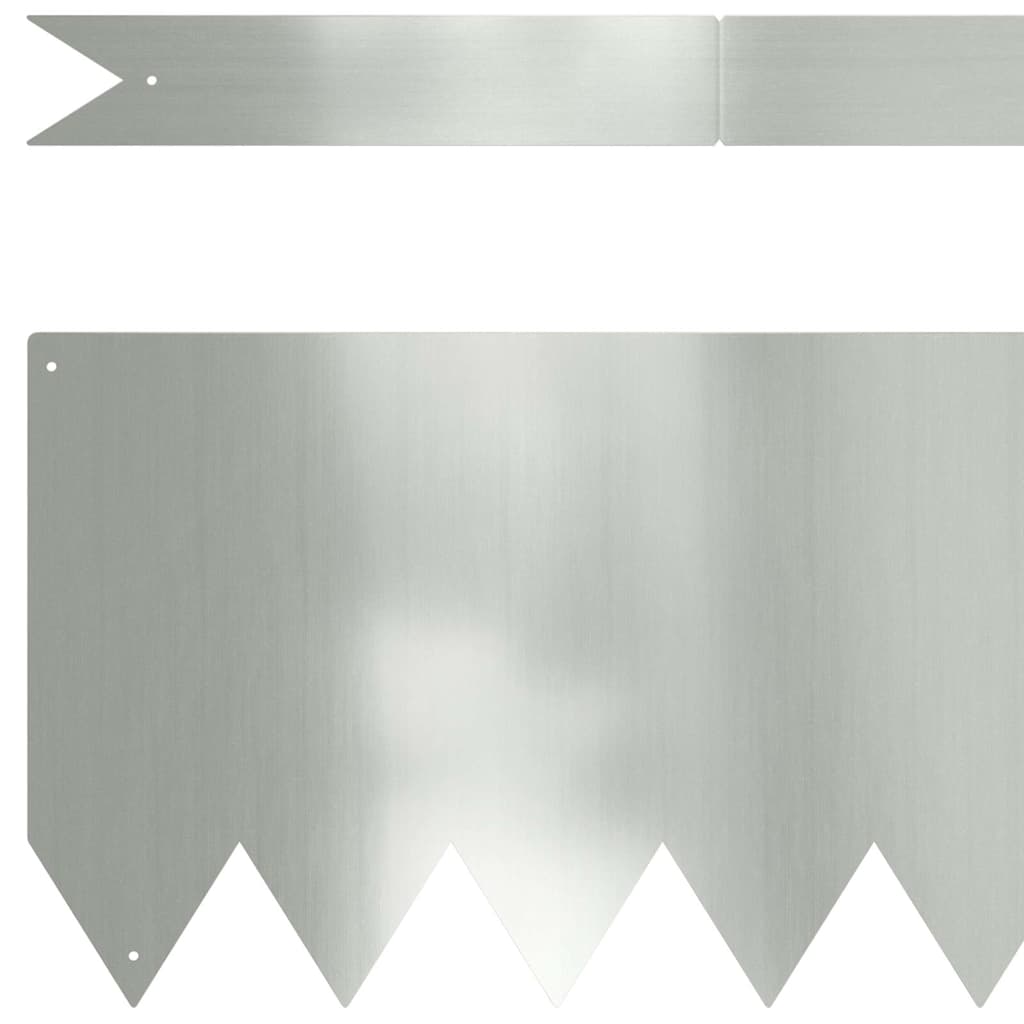 Tuinrand 30 st 100 x 0.05 x 20 cm Gegalvaniseerd staal Zilver