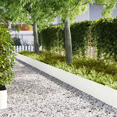 Tuinrand 10 st 100 x 0,05 x 30 cm Koudgewalst staal Wit