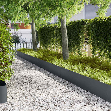 Tuinrand 10 st 100 x 0,05 x 30 cm Koudgewalst staal Antraciet