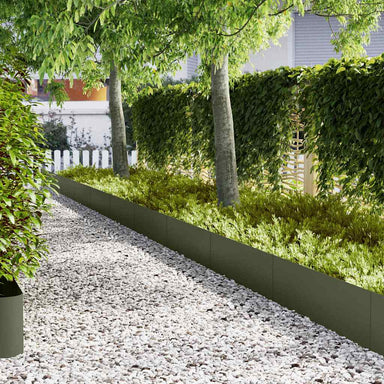 Tuinrand 20 st 100 x 0,05 x 30 cm Koudgewalst staal Olijf Groen