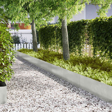 Tuinrand 10 st 100 x 0,05 x 30 cm Roestvrij staal Zilver