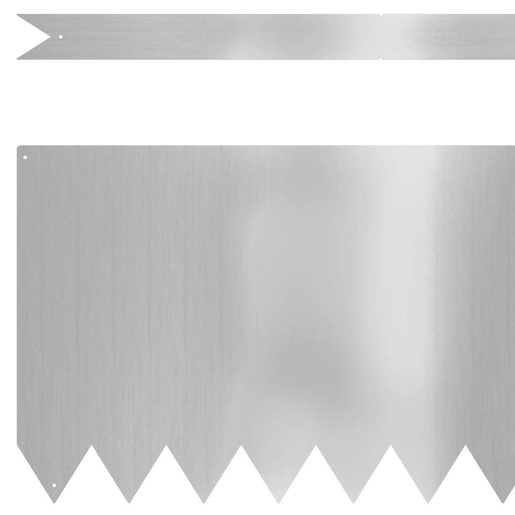 Tuinrand 20 st 100 x 0,05 x 30 cm Gegalvaniseerd staal Zilver