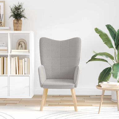 Fauteuil Lichtgrijs 62 x 67 x 95,5 cm Sherpa Stof