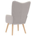 Fauteuil Lichtgrijs 62 x 67 x 95,5 cm Sherpa Stof
