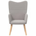Fauteuil Lichtgrijs 62 x 67 x 95,5 cm Sherpa Stof