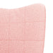 Schommelstoel Roze Sherpa Stof