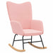 Schommelstoel Roze Sherpa Stof