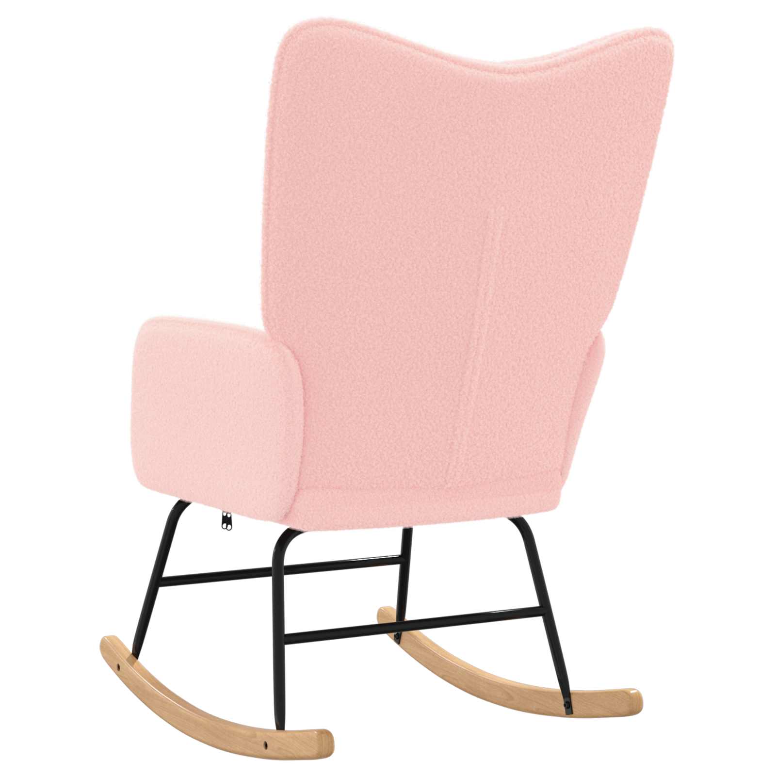 Schommelstoel Roze Sherpa Stof