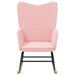 Schommelstoel Roze Sherpa Stof