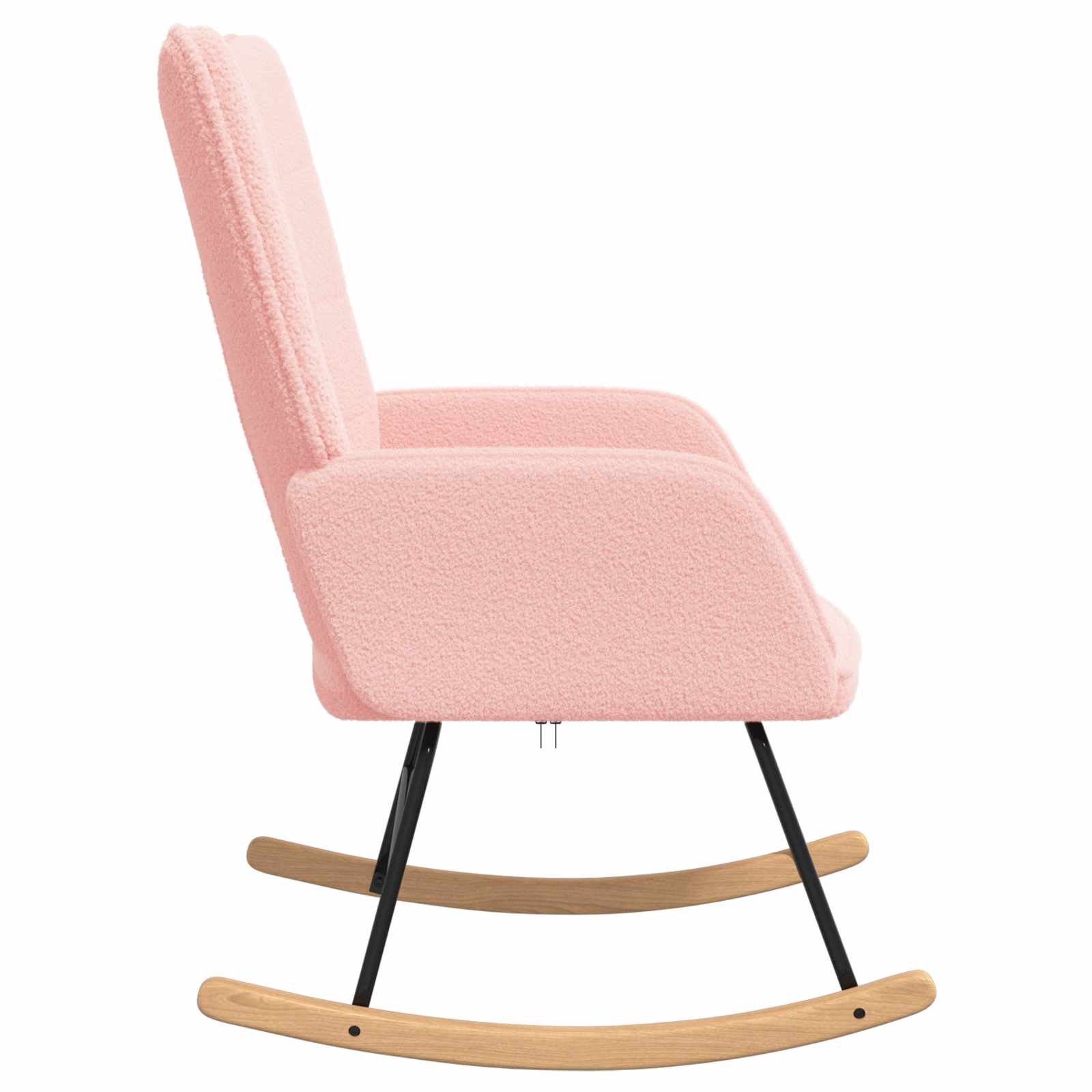 Schommelstoel Roze Sherpa Stof