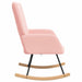 Schommelstoel Roze Sherpa Stof